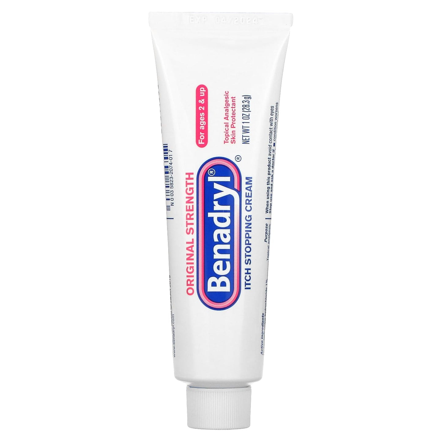 Benadryl, Original Strength, Itch Stopping Cream, Ages 2+, 1 oz (28.3 g)