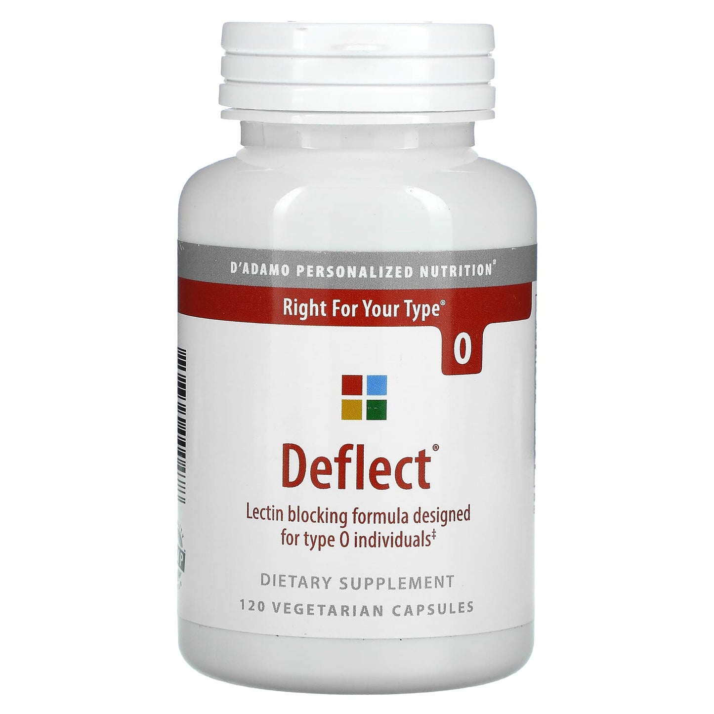 D'adamo-Deflect-Lectin Blocking Formula for Type O-120 Vegetarian Capsules