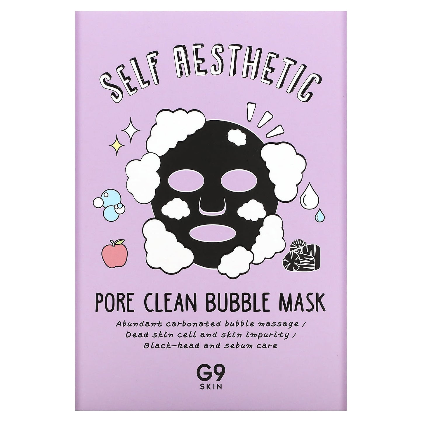 G9skin, Self Aesthetic, Pore Clean Bubble Beauty Mask, 5 Sheets, 0.78 fl oz (23 ml) Each