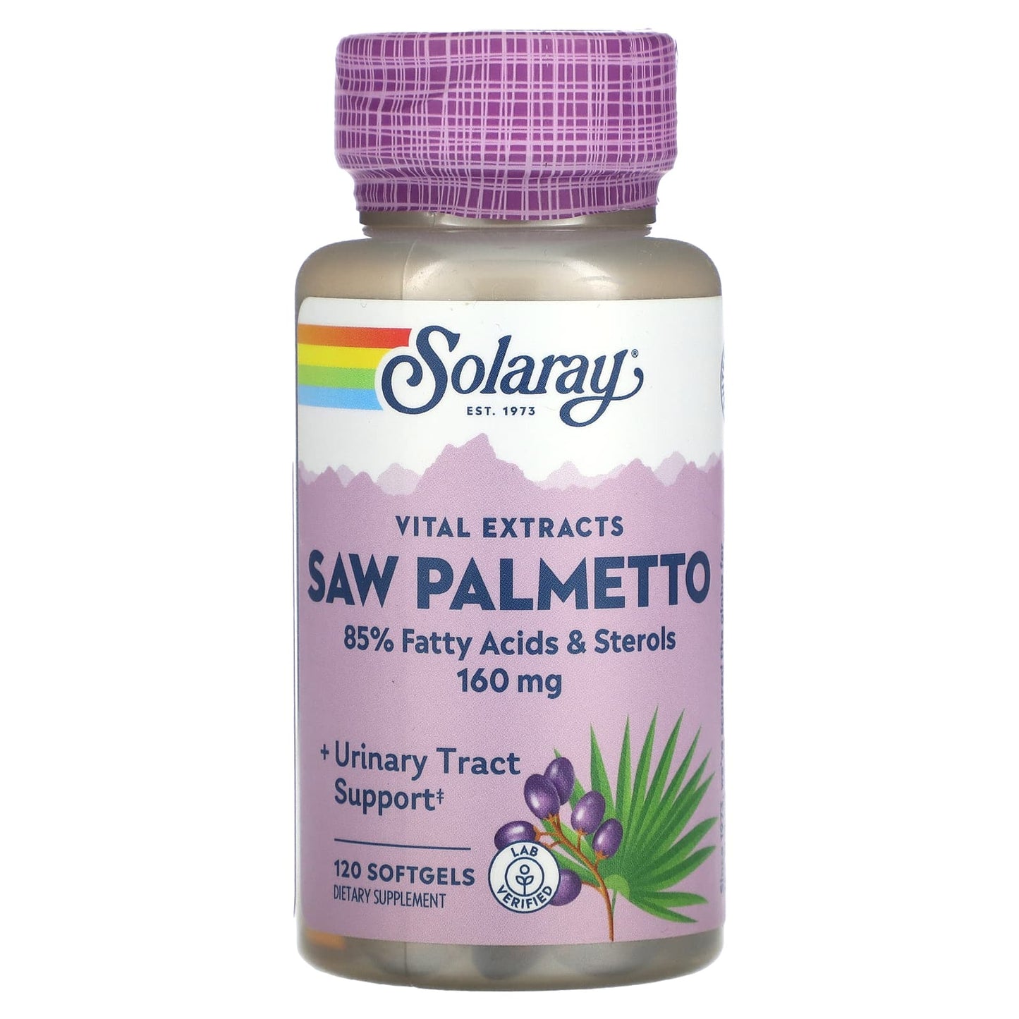 Solaray-Vital Extracts-Saw Palmetto-160 mg-120 Softgels