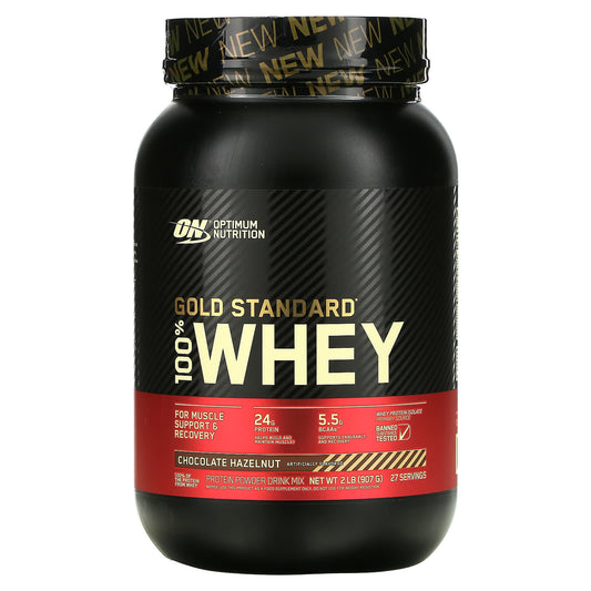 Optimum Nutrition-Gold Standard 100% Whey-Chocolate Hazelnut-2 lb (907 g)