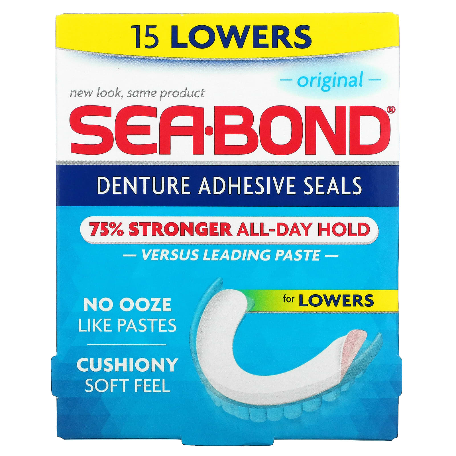 SeaBond-Denture Adhesive Seals-Original-15 Lowers