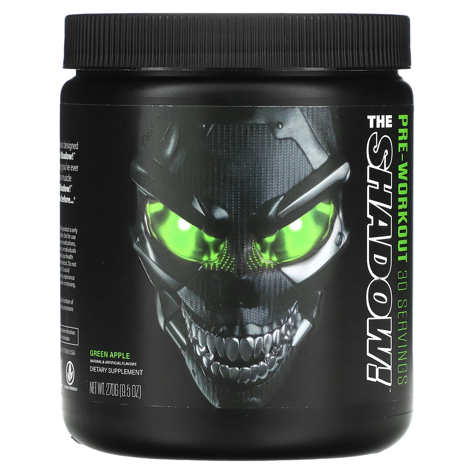 JNX Sports-The Shadow-Pre-Workout-Green Apple-9.5 oz (270 g)