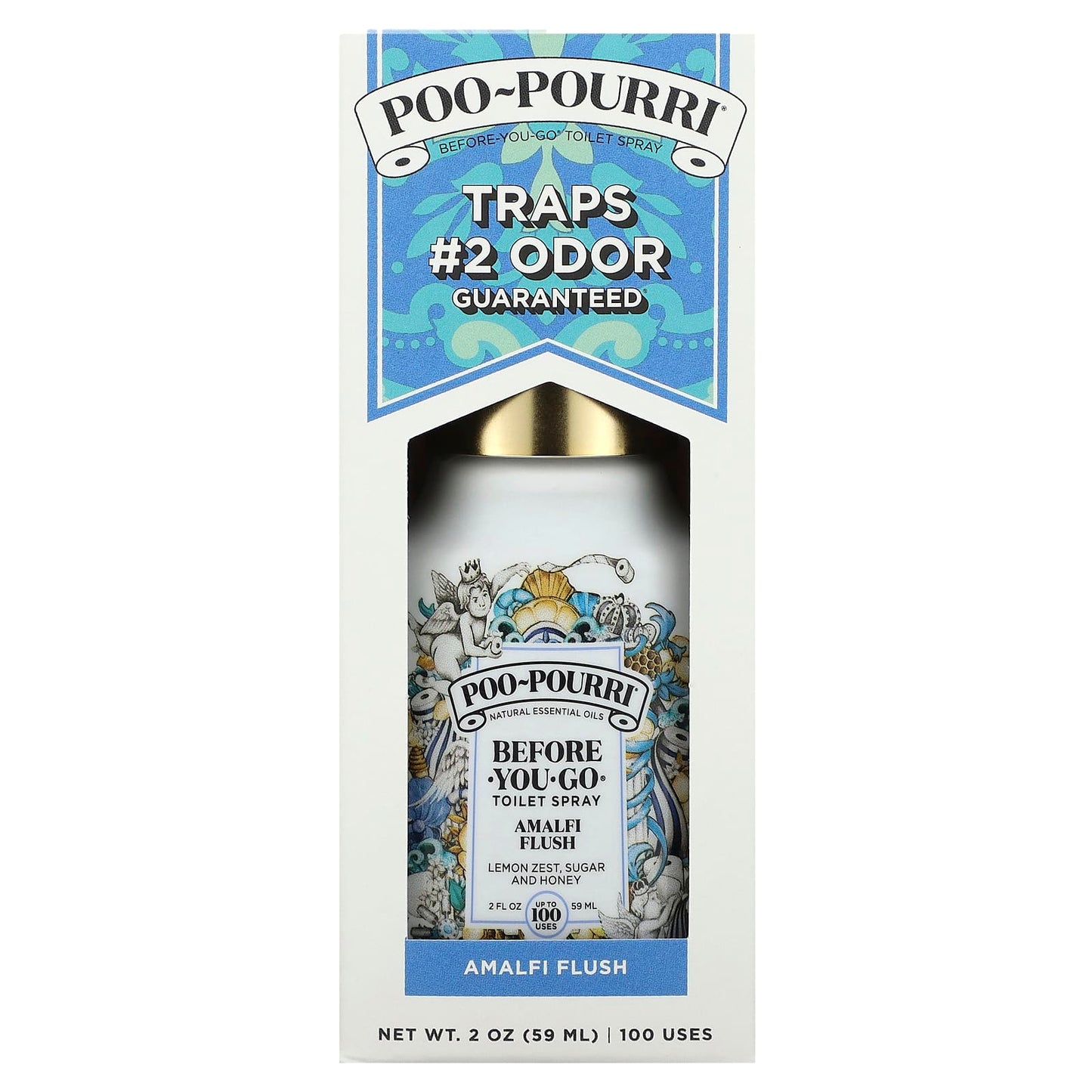 Poo-Pourri-Before-You-Go Toilet Spray-Amalfi Flush-2 fl oz (59 ml)