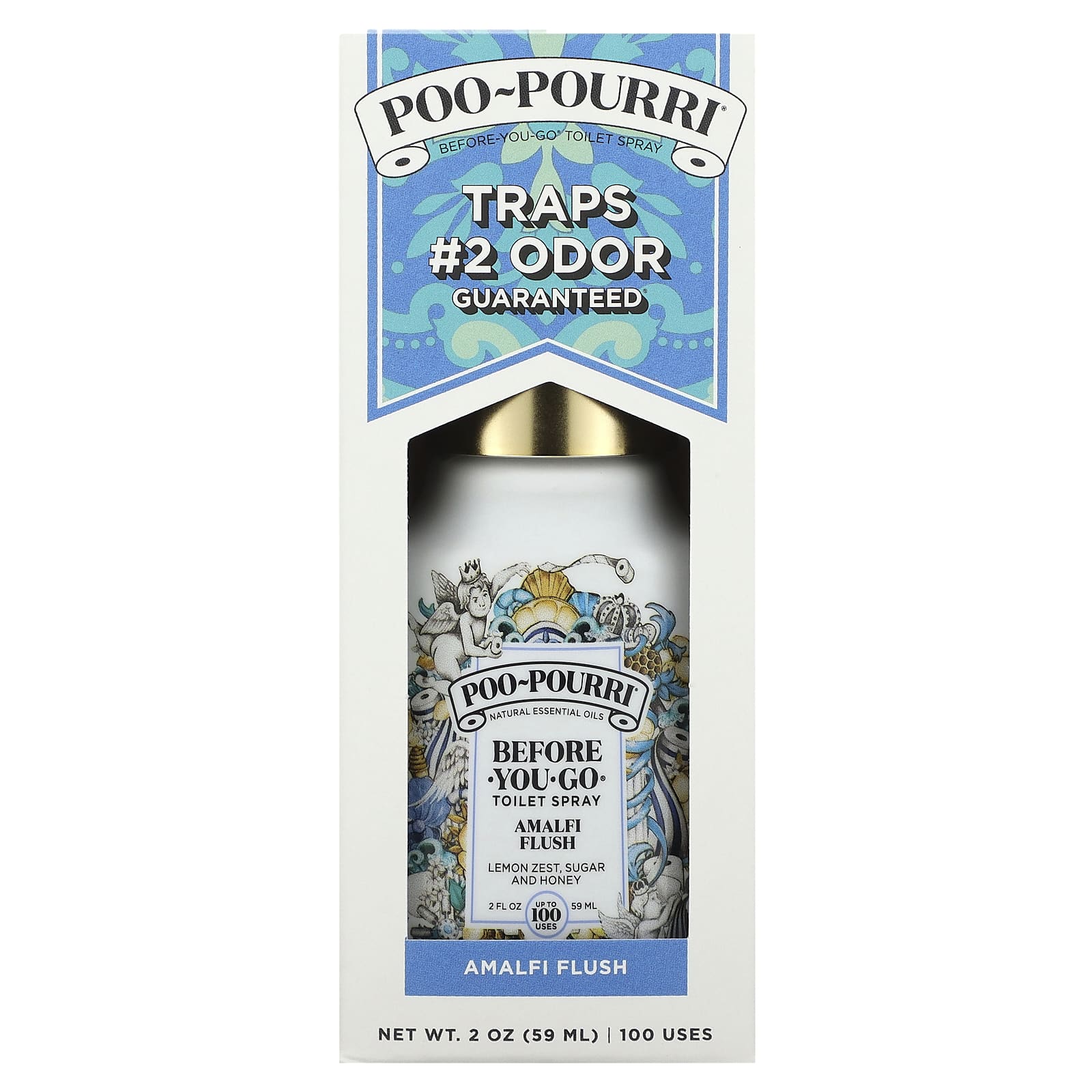 Poo-Pourri-Before-You-Go Toilet Spray-Amalfi Flush-2 fl oz (59 ml)