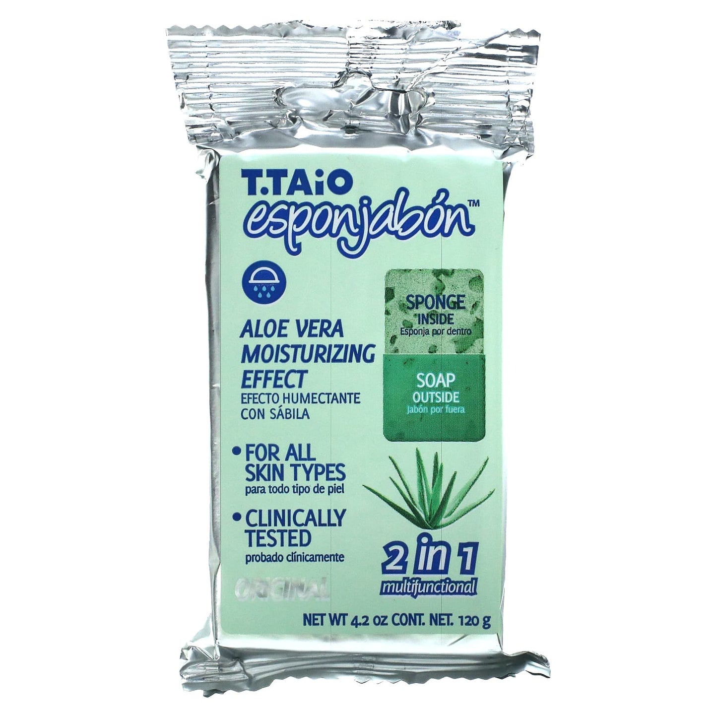 T. Taio-Aloe Vera Soap-Sponge-4.2 oz (120 g)