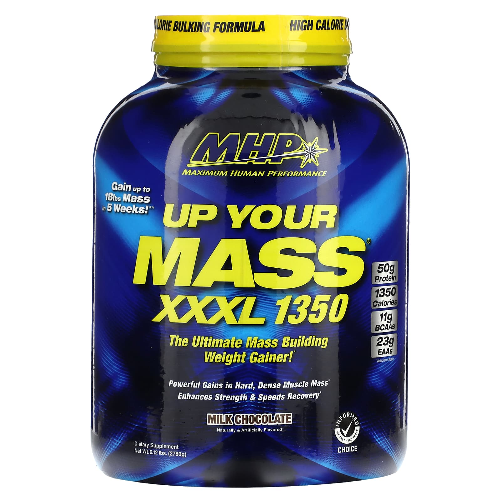 MHP-Up Your Mass XXXL 1350-Milk Chocolate-6.12 lbs (2,780 g)