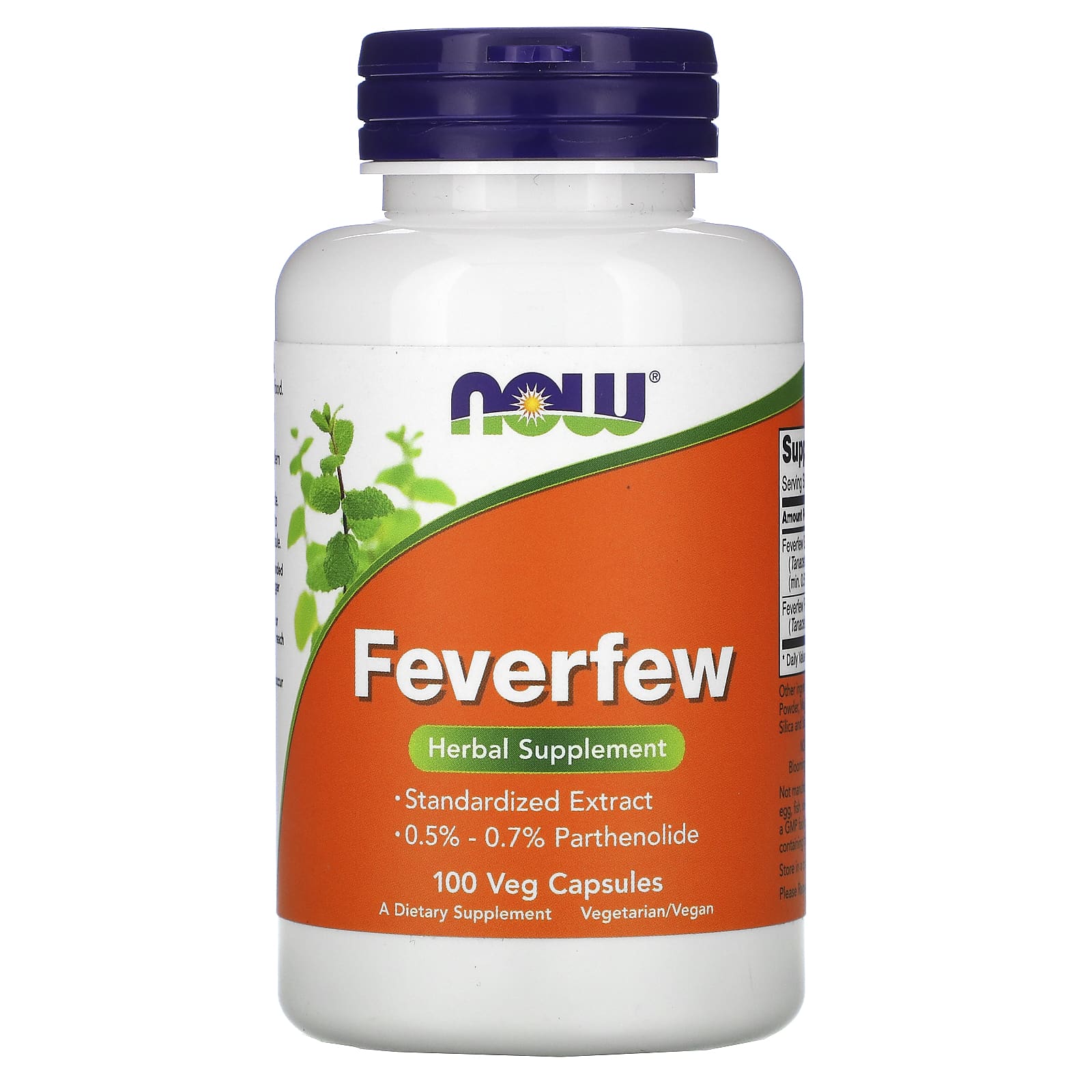 NOW Foods-Feverfew-100 Veg Capsules