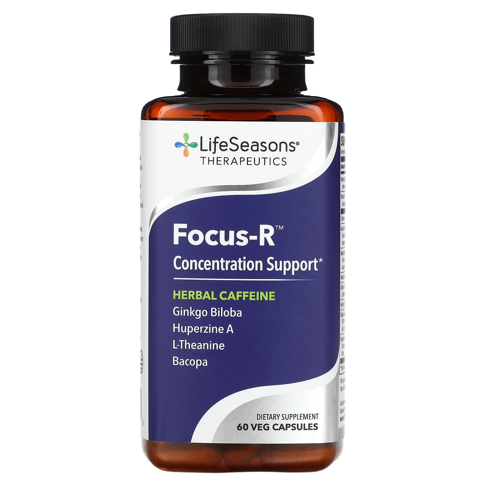 LifeSeasons-Focus-R-Concentration Support-60 Veg Capsules