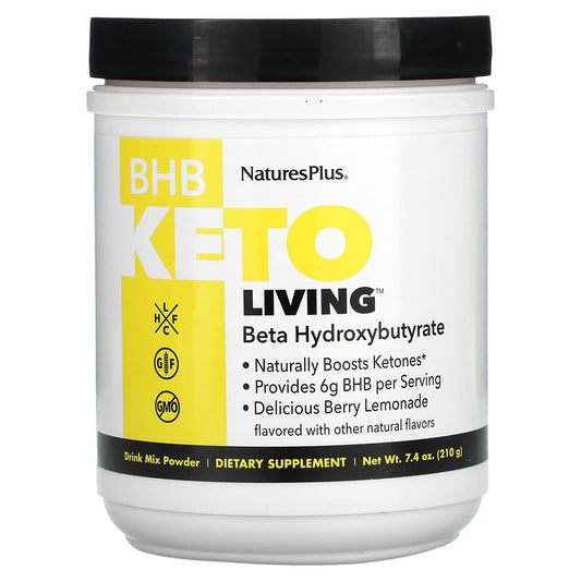 NaturesPlus-BHB Keto Living-Berry Lemonade-7.4 oz (210 g)