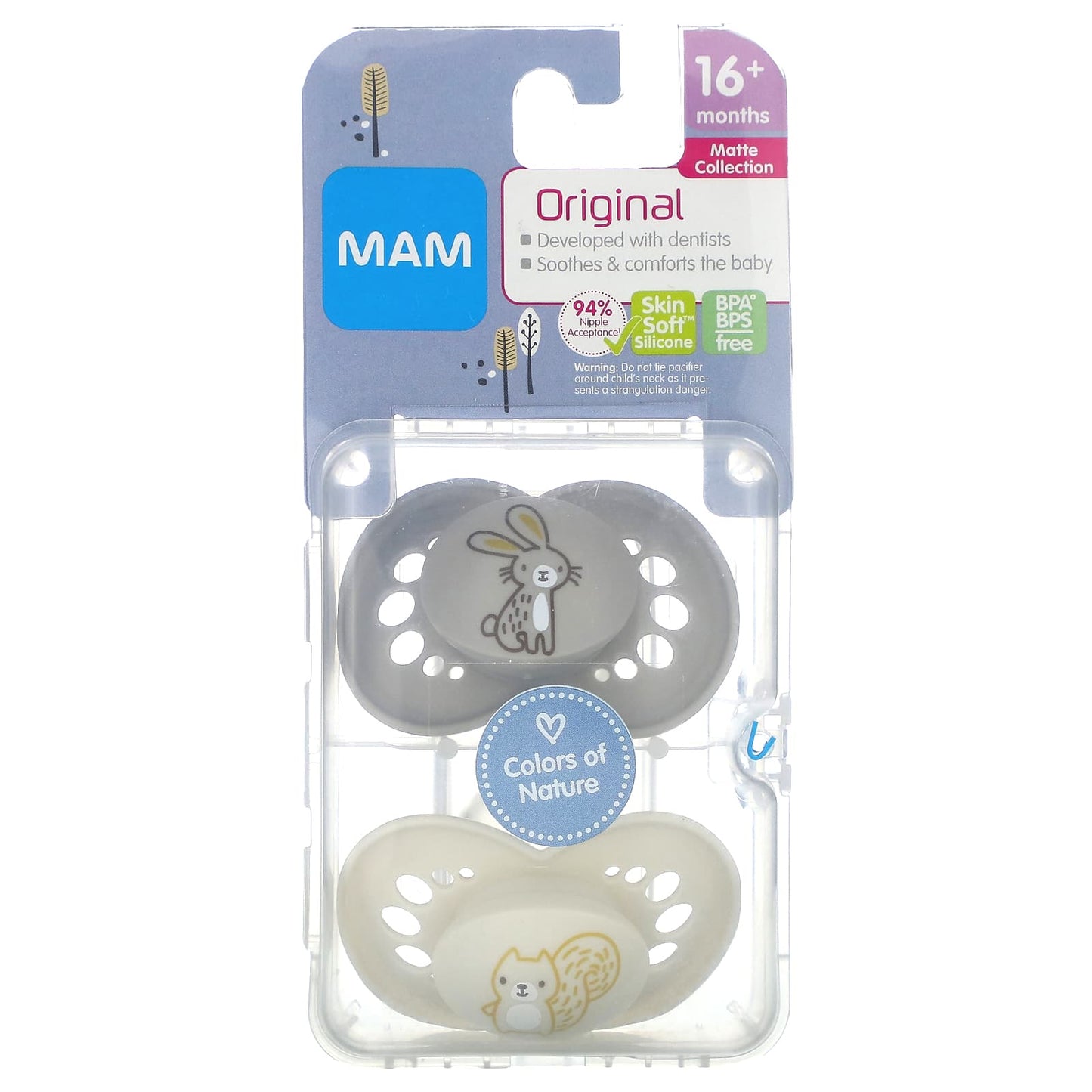 MAM-Original Pacifier-16+ Months-Colors of Nature-2 Count