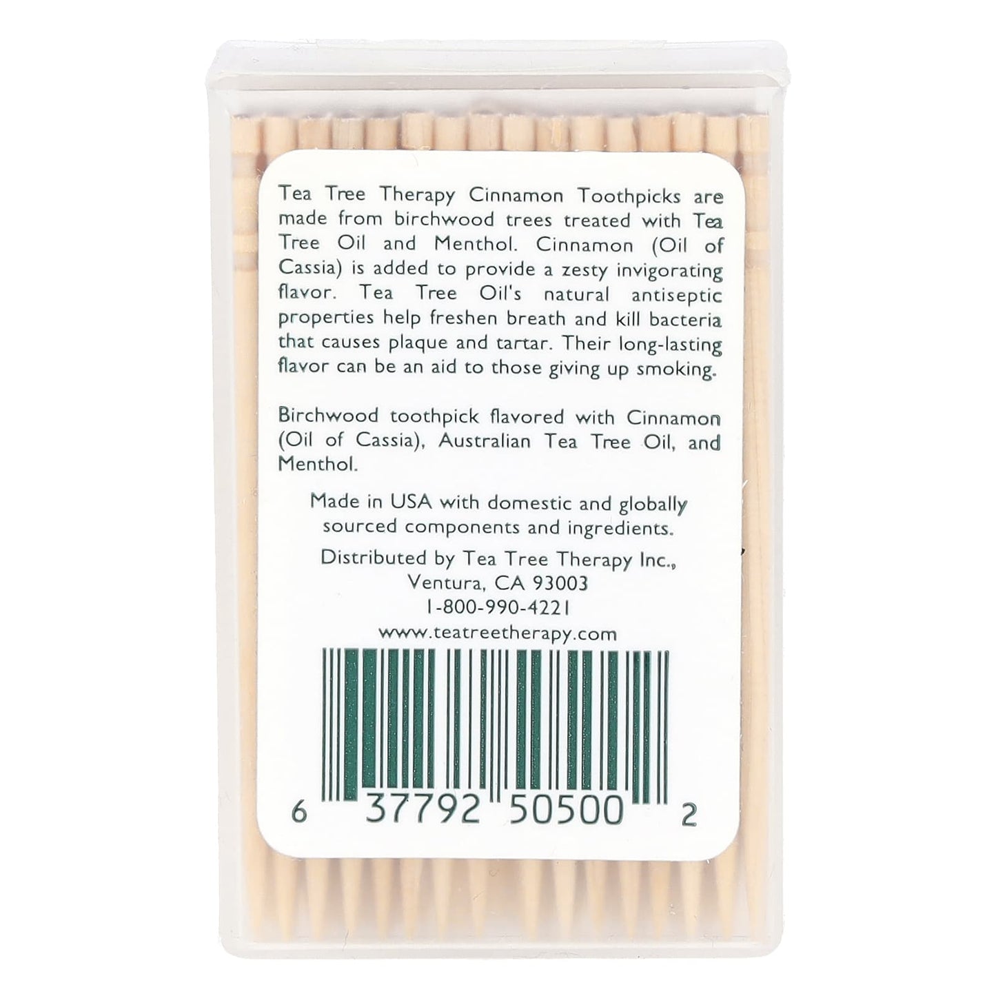 Tea Tree Therapy, Toothpicks, Cinnamon , 100 Count