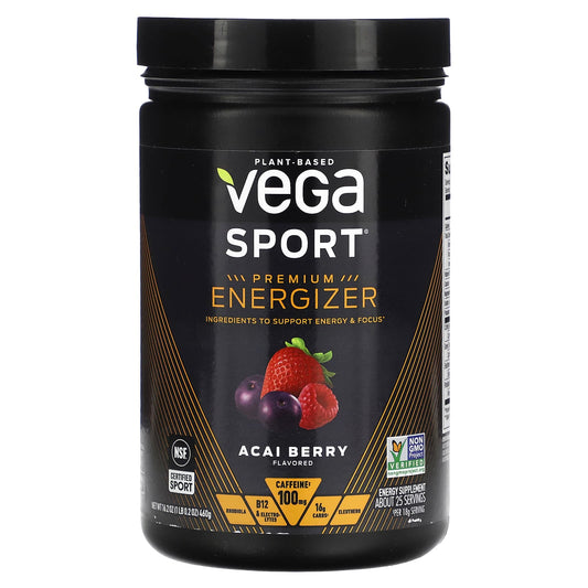 Vega-Sport-Plant-Based Premium Energizer-Acai Berry-16.2 oz (460 g)