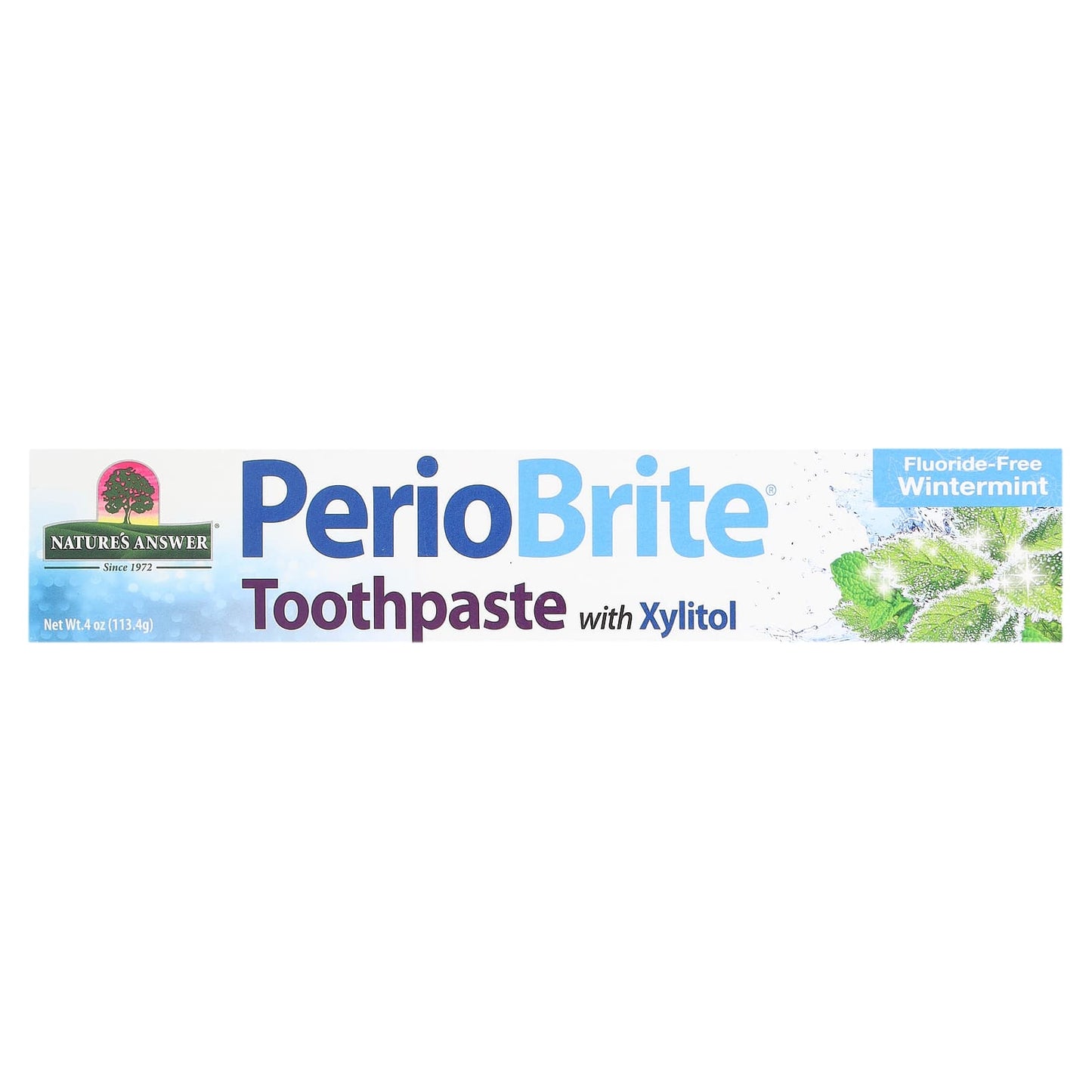 Nature's Answer, PerioBrite, Toothpaste with Xylitol, Flouride-Free, Wintermint, 4 oz (113.4 g)