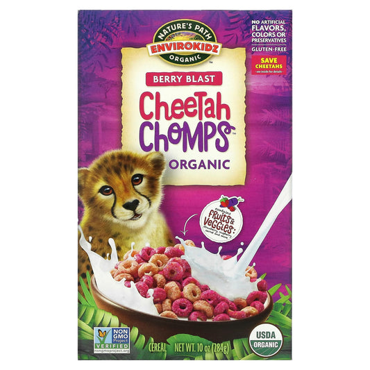 Nature's Path-EnviroKidz-Organic Berry Blast Cheetah Chomps Cereal-10 oz (284 g)