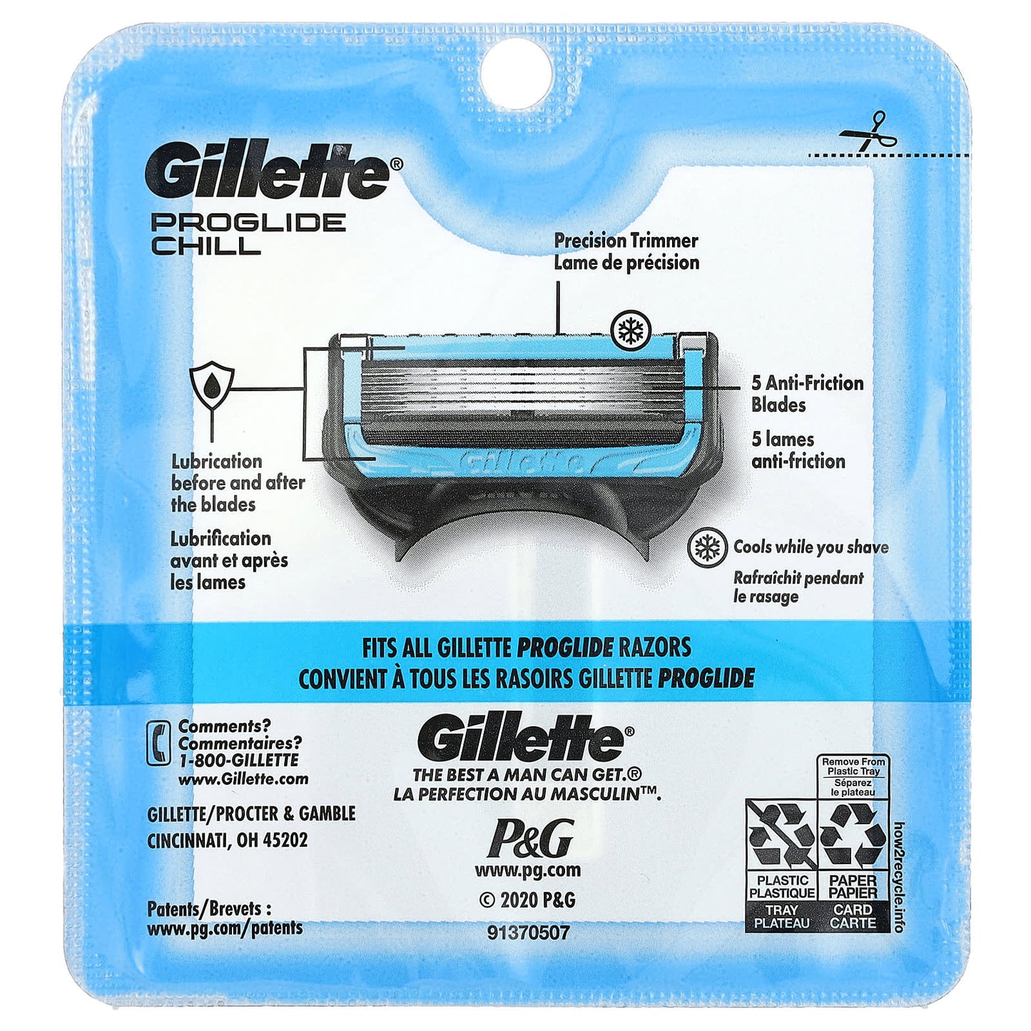 Gillette, Proglide Chill , 4 Cartridges