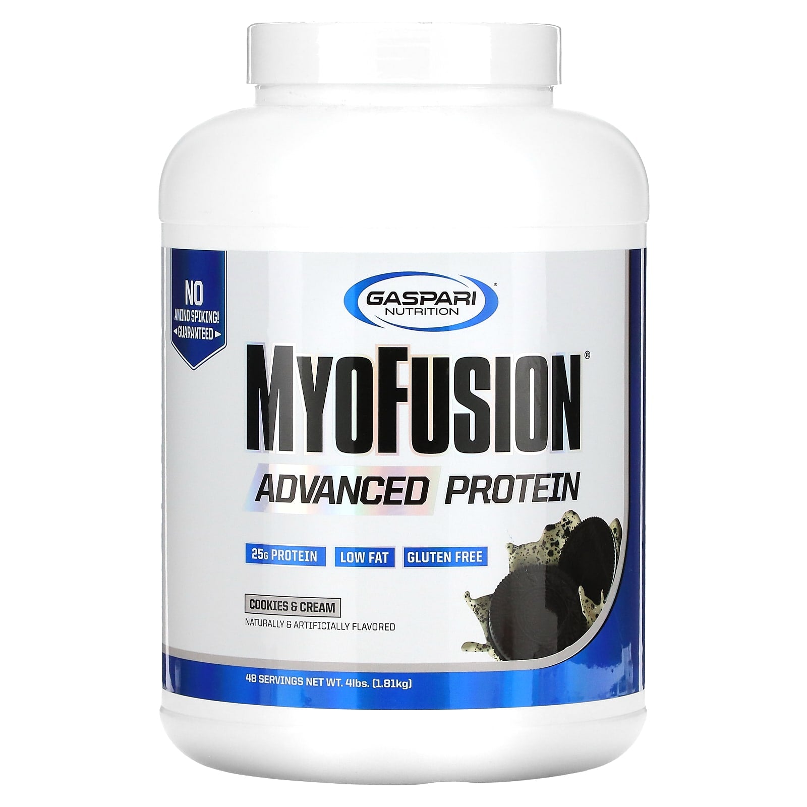 Gaspari Nutrition-MyoFusion-Advanced Protein-Cookies & Cream-4 lbs (1.81 kg)