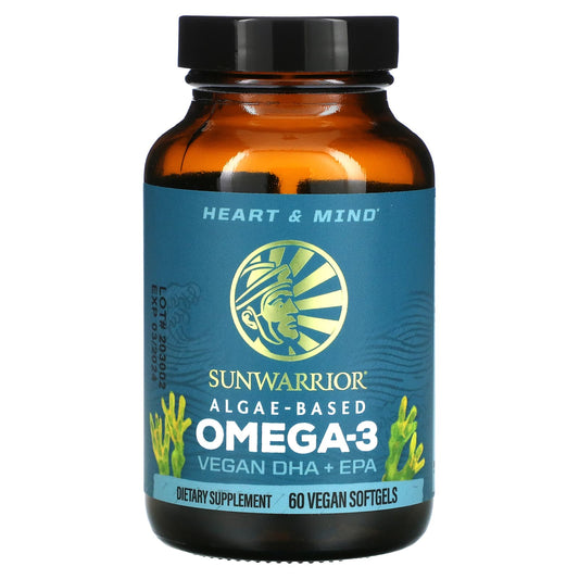 Sunwarrior-Algae-Based Omega-3-Vegan DHA + EPA-60 Vegan Softgels