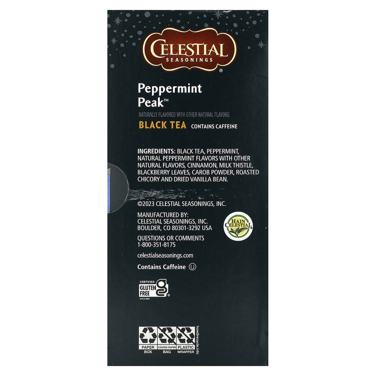 Celestial Seasonings, Black Tea, Peppermint Peak, 20 Tea Bags, 1.4 oz (41 g)