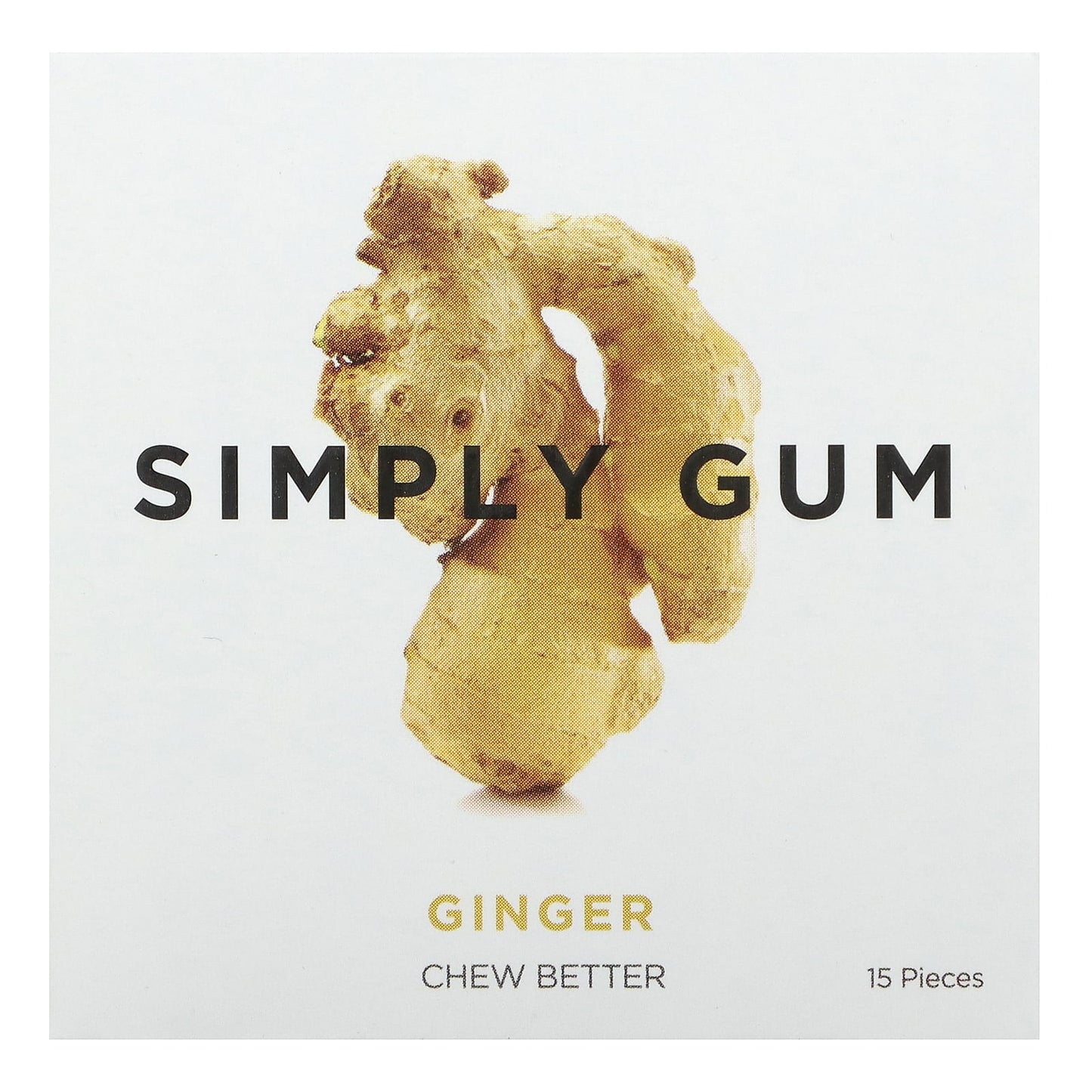 Simply Gum-Chewing Gum-Ginger -15 Pieces