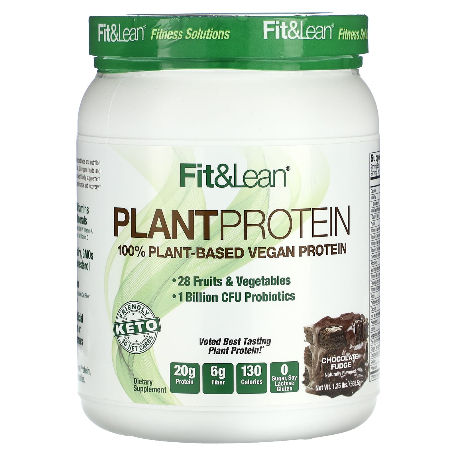 Fit & Lean-Plant Protein-Chocolate Fudge-1.25 lbs (565.5 g)