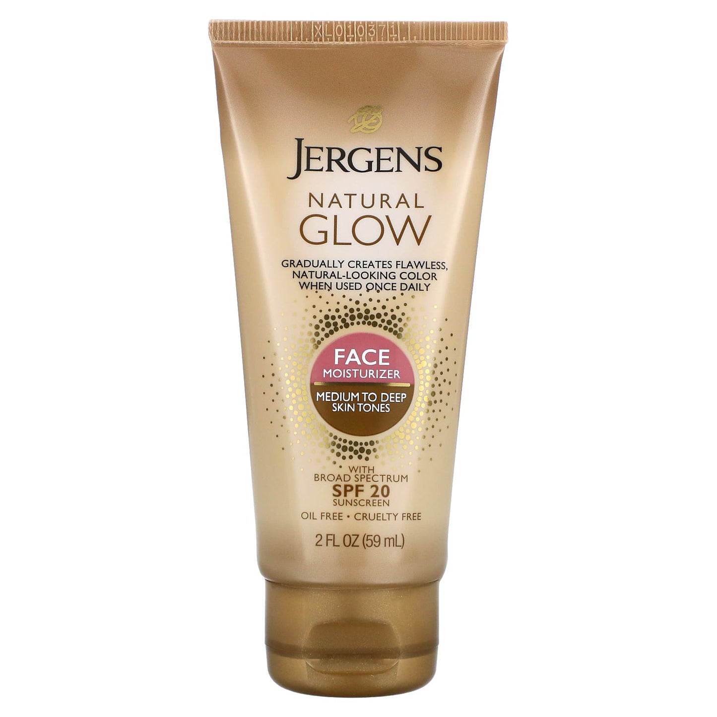 Jergens-Natural Glow-Face Moisturizer-SPF 20-Medium to Deep Skin Tones-2 fl oz (59 ml)