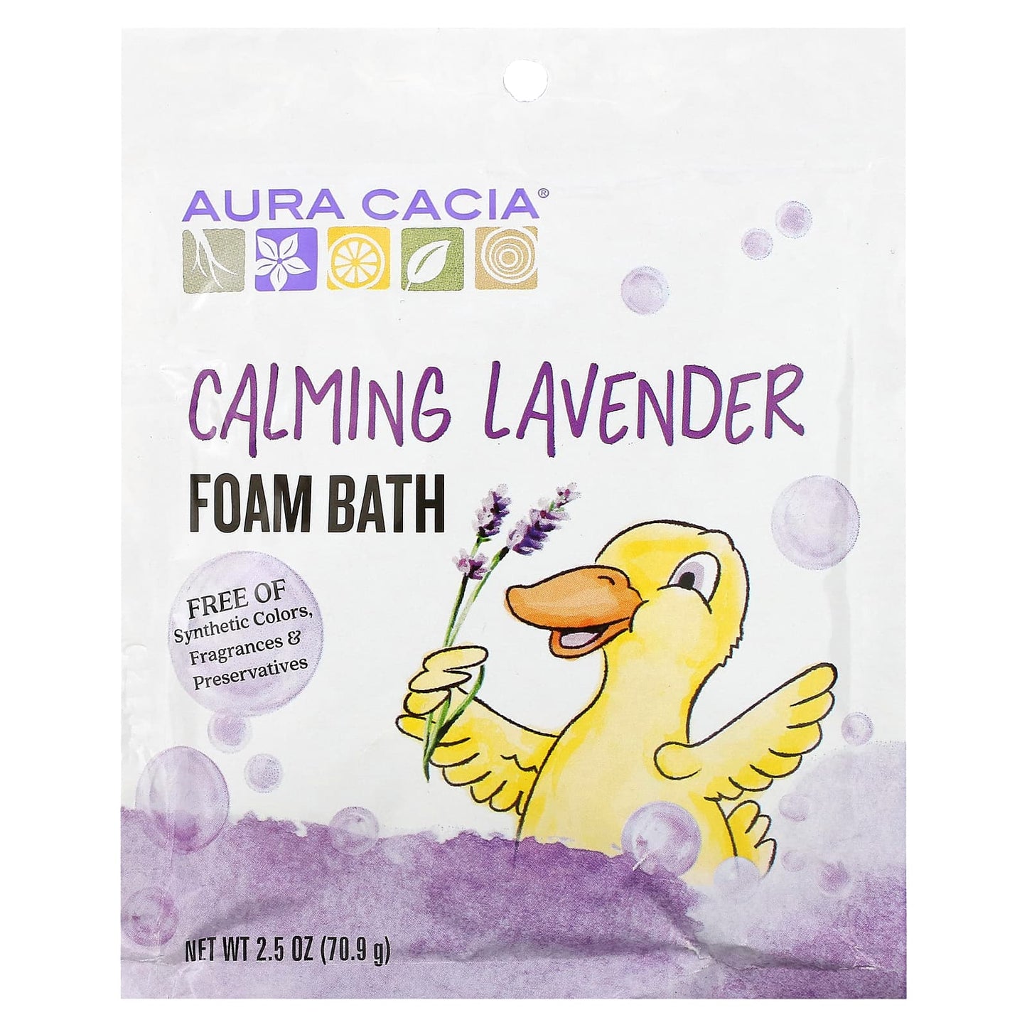 Aura Cacia-Foam Bath-Calming Lavender-2.5 oz (70.9 g)