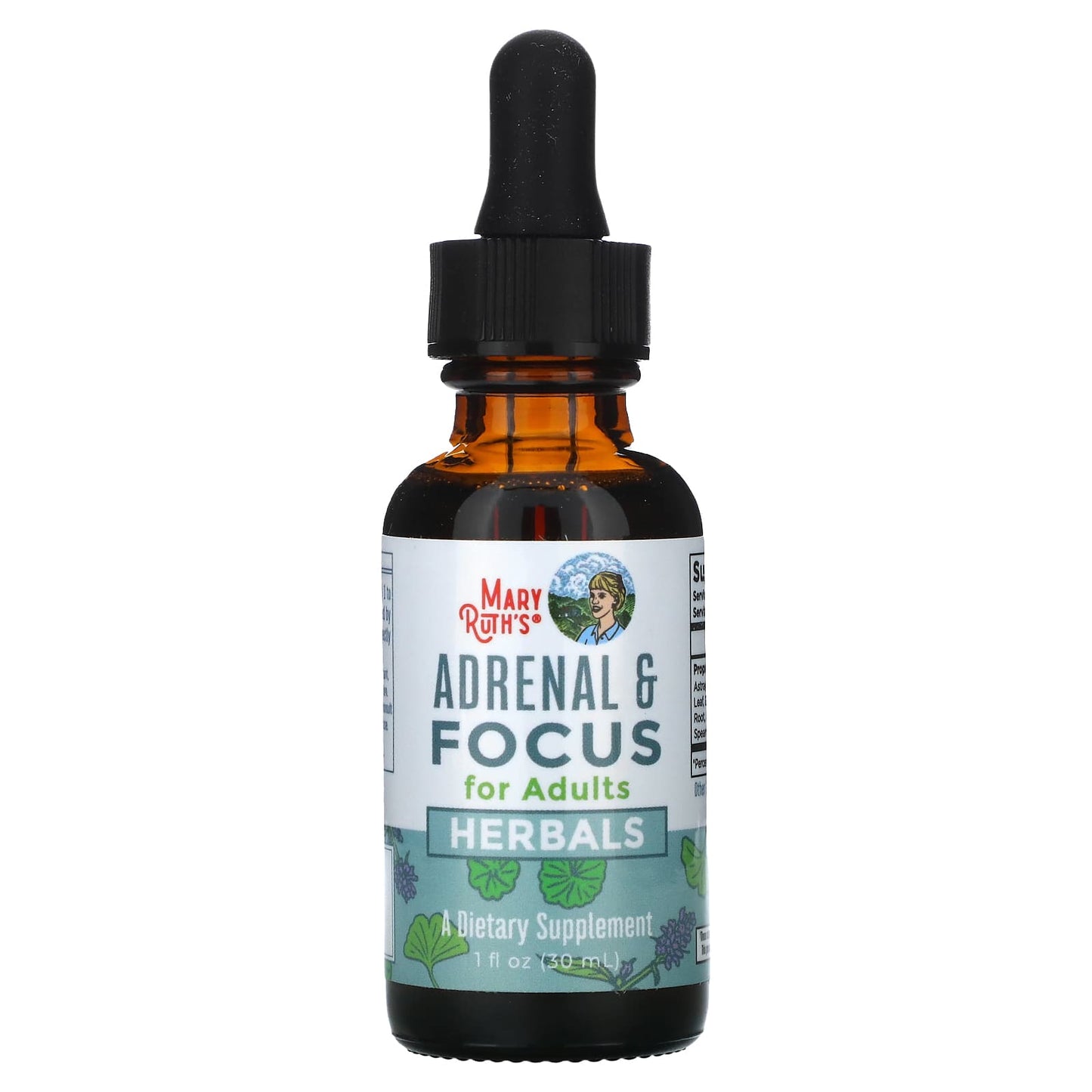 MaryRuth's, Herbals, Adrenal & Focus For Adults, 1 fl oz (30 ml)