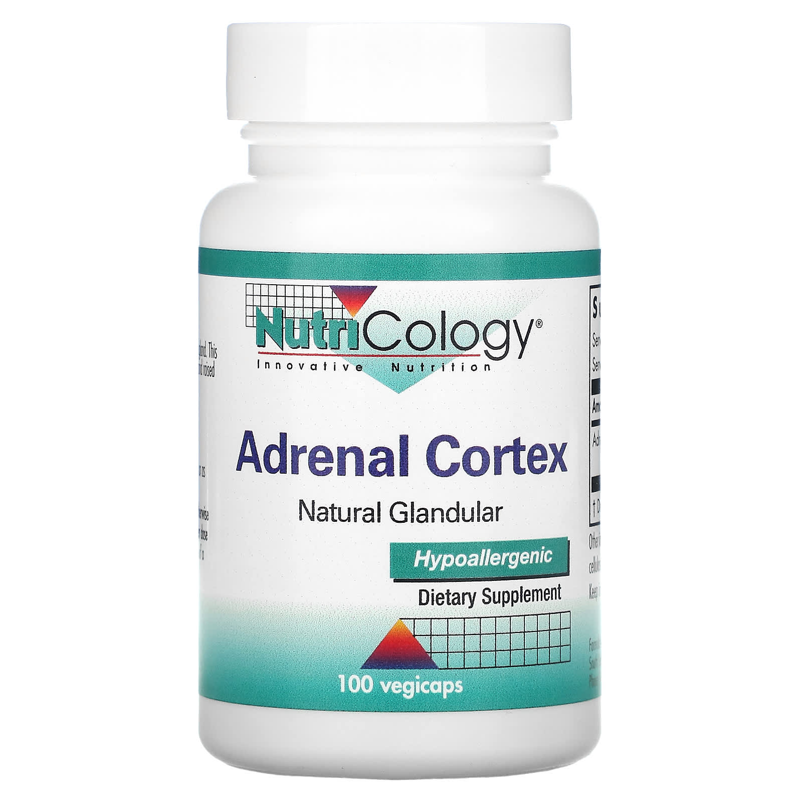 Nutricology-Adrenal Cortex-Natural Glandular-100 Vegicaps