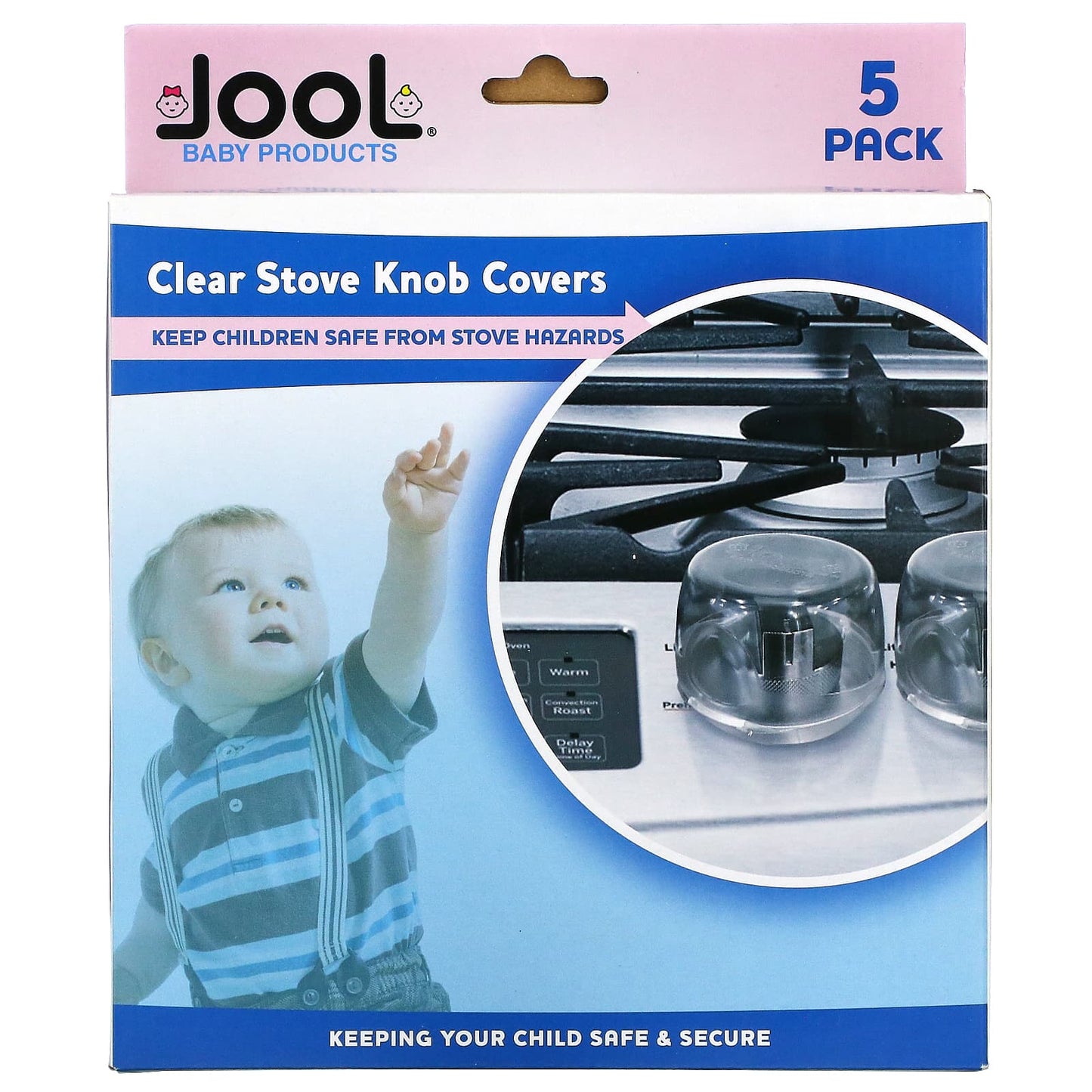 Jool Baby Products-Clear Stove Knob Covers-5 Pack