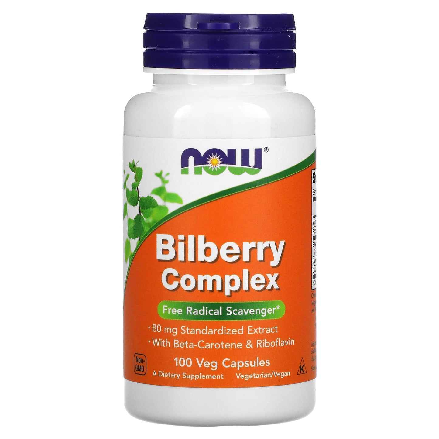 NOW Foods-Bilberry Complex-100 Veg Capsules