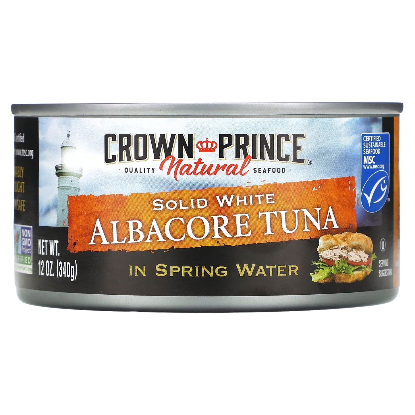 Crown Prince Natural-Albacore Tuna-Solid White-In Spring Water-12 oz (340 g)