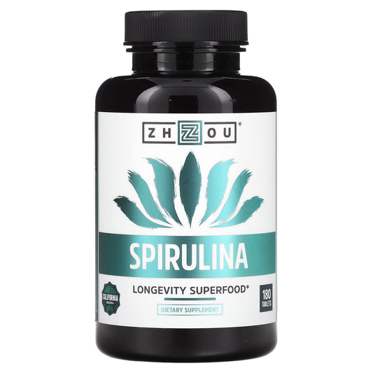 Zhou Nutrition-Spirulina-Longevity Superfood-180 Tablets