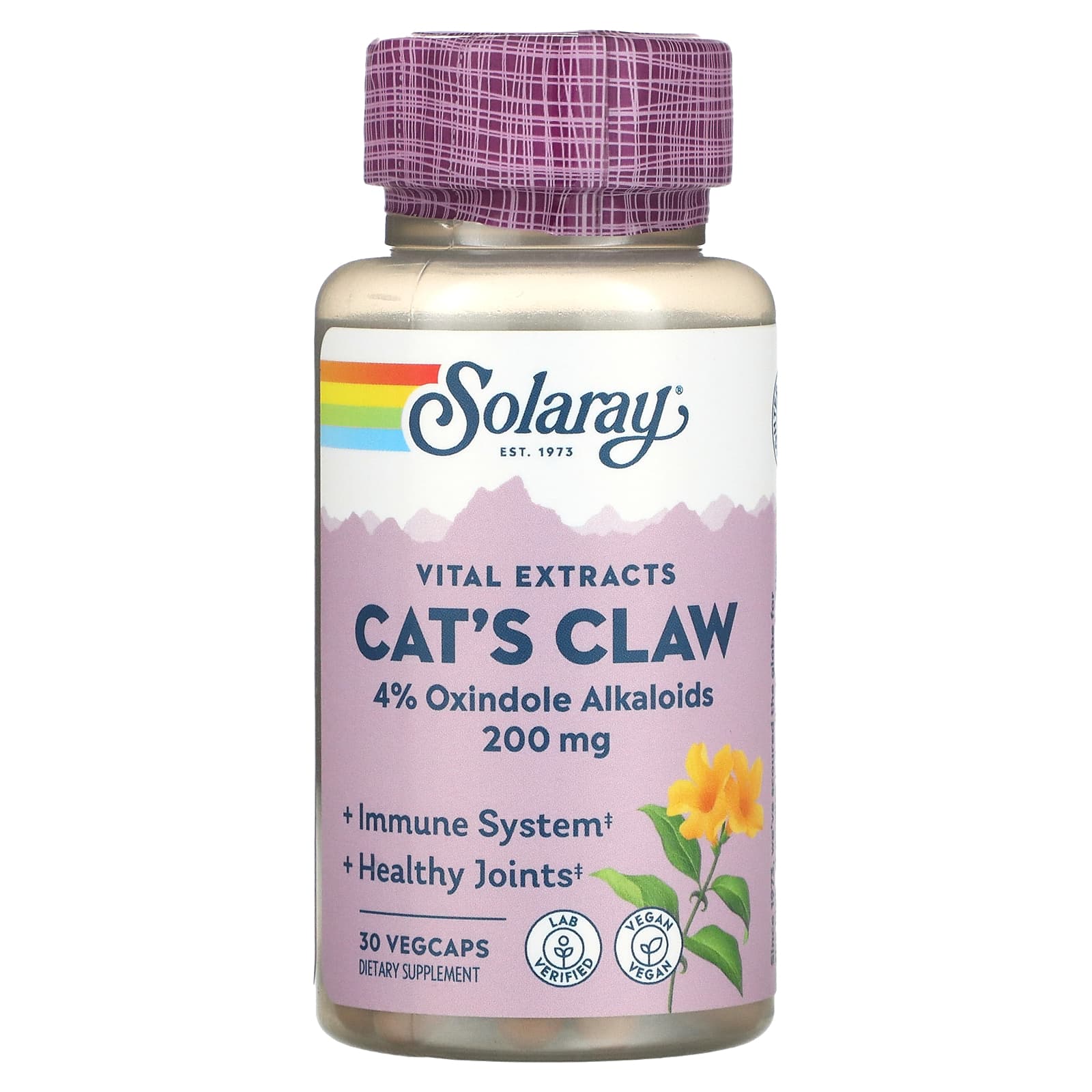 Solaray-Cat's Claw -200 mg-30 VegCaps