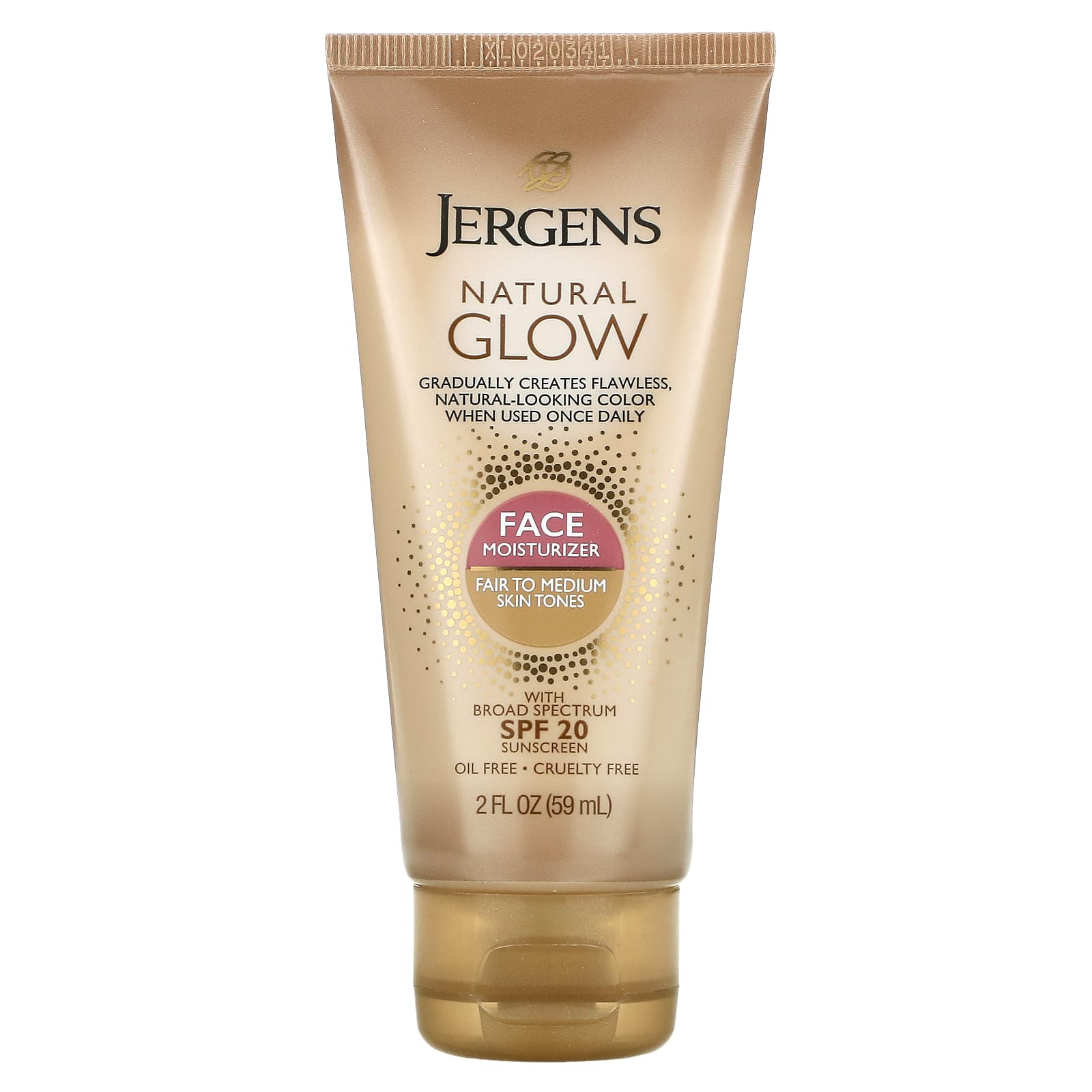 Jergens-Natural Glow-Face Daily Moisturizer-SPF 20-Fair to Medium-2 fl oz (59 ml)