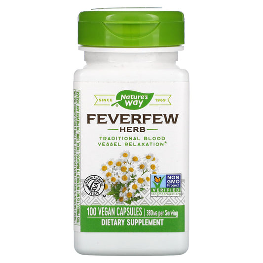 Nature's Way-Feverfew Herb-380 mg-100 Vegan Capsules