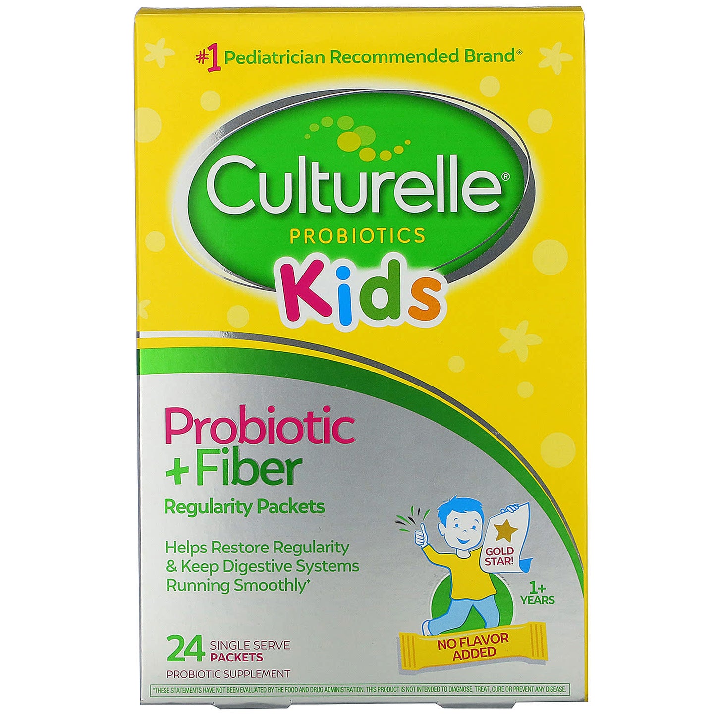 Culturelle-Kids- Probiotic + Fiber-Regularity-1+ Years-24 Single Serve Packets