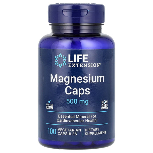 Life Extension-Magnesium Caps-500 mg-100 Vegetarian Capsules