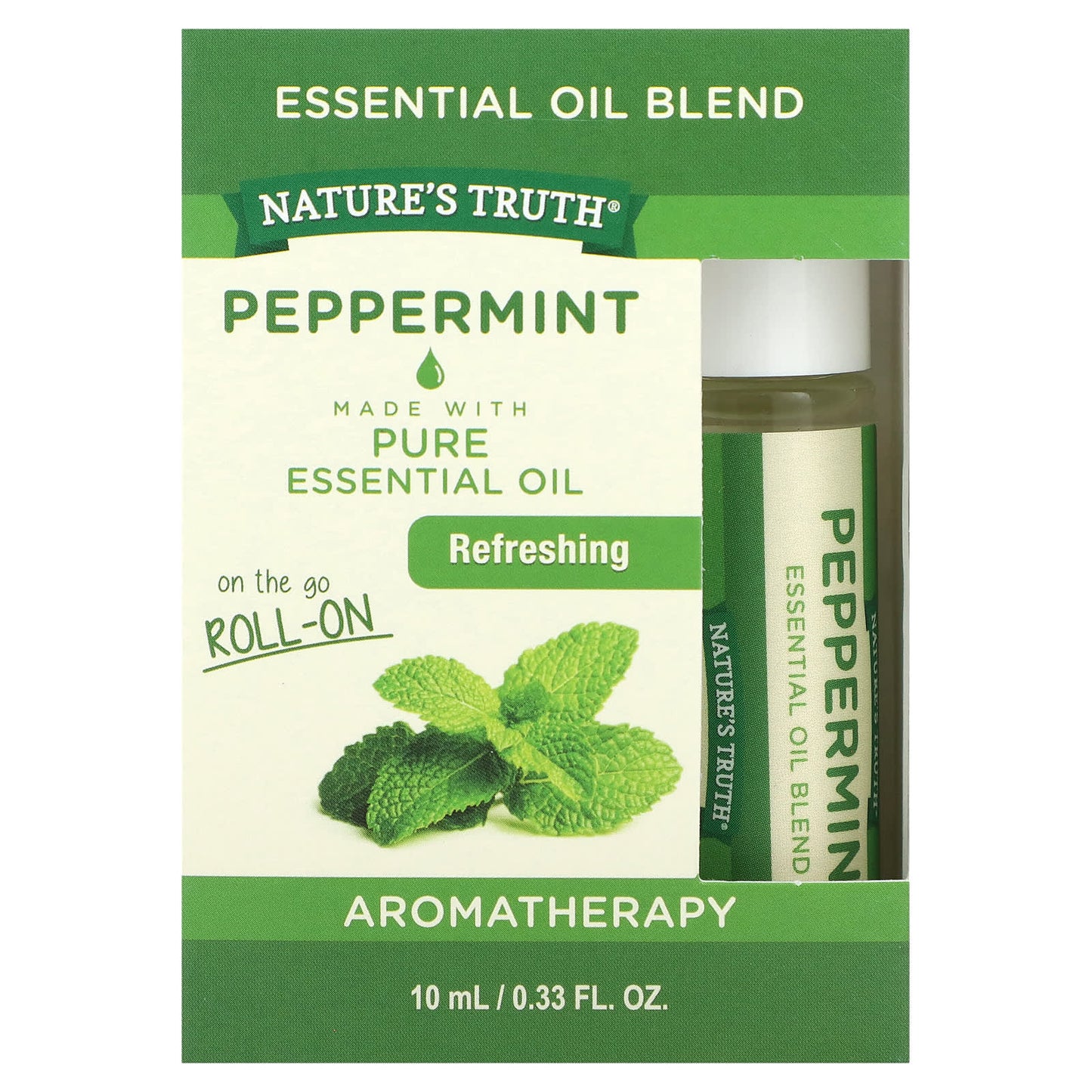 Nature's Truth, Essential Oil Blend, On The Go Roll-On, Peppermint , 0.33 fl oz (10 ml)