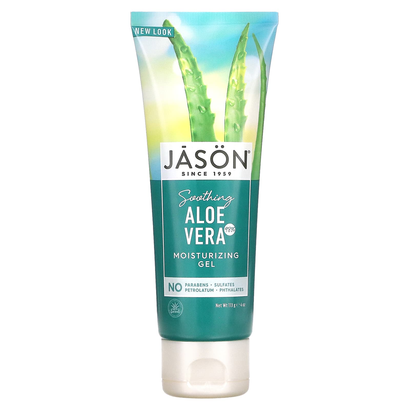 Jason Natural-Soothing 98% Aloe Vera Moisturizing Gel-4 oz (113 g)