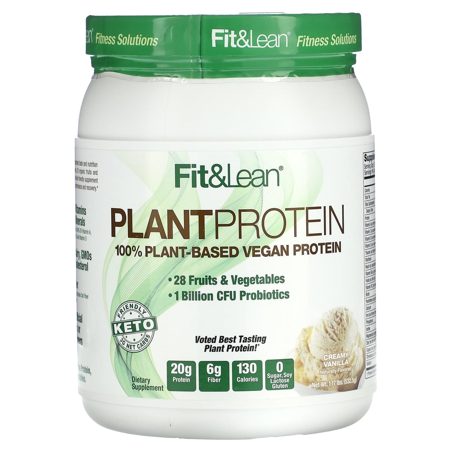 Fit & Lean-Plant Protein-Creamy Vanilla-1.17 lbs (532.5 g)