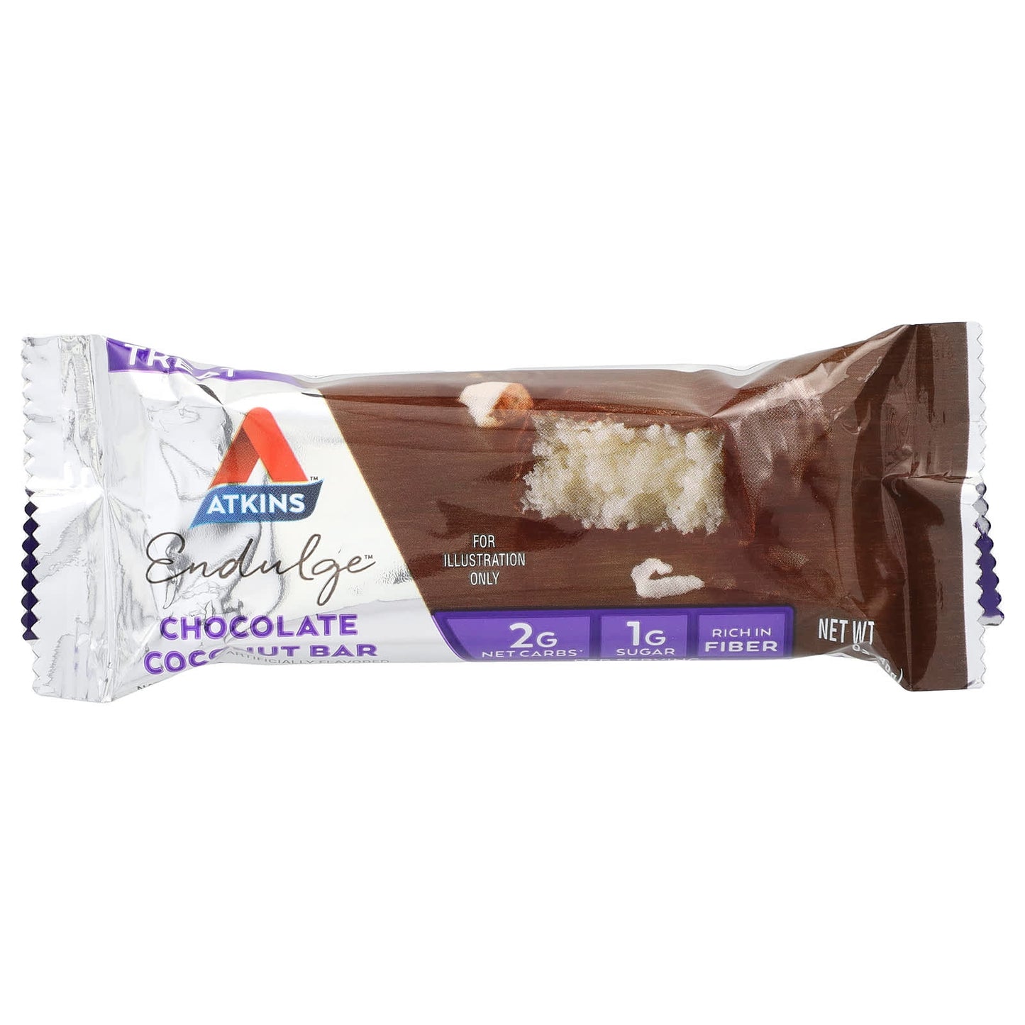 Atkins, Endulge, Chocolate Coconut Bar, 10 Bars, 1.41 oz (40 g) Each