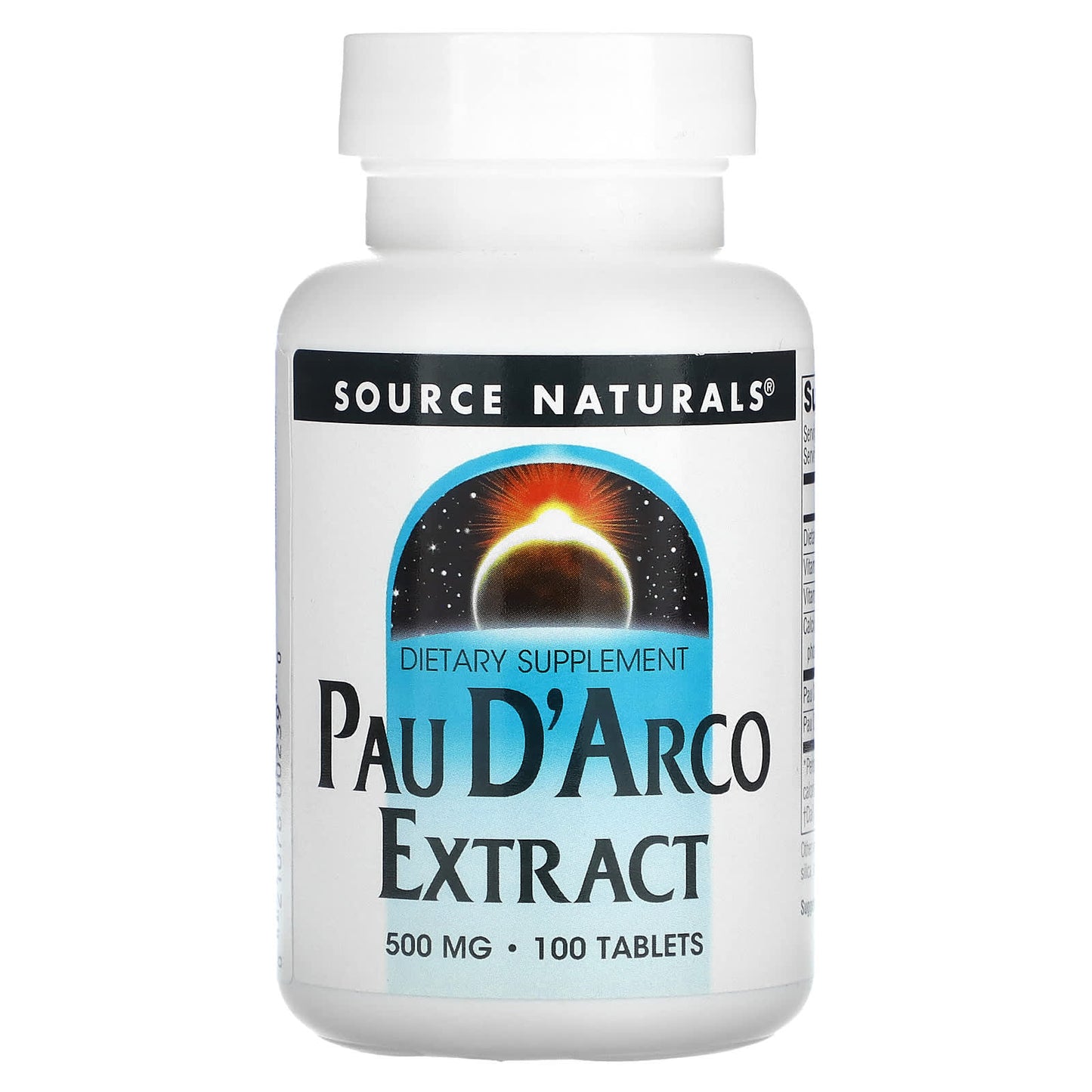 Source Naturals-Pau D'Arco Extract-500 mg-100 Tablets