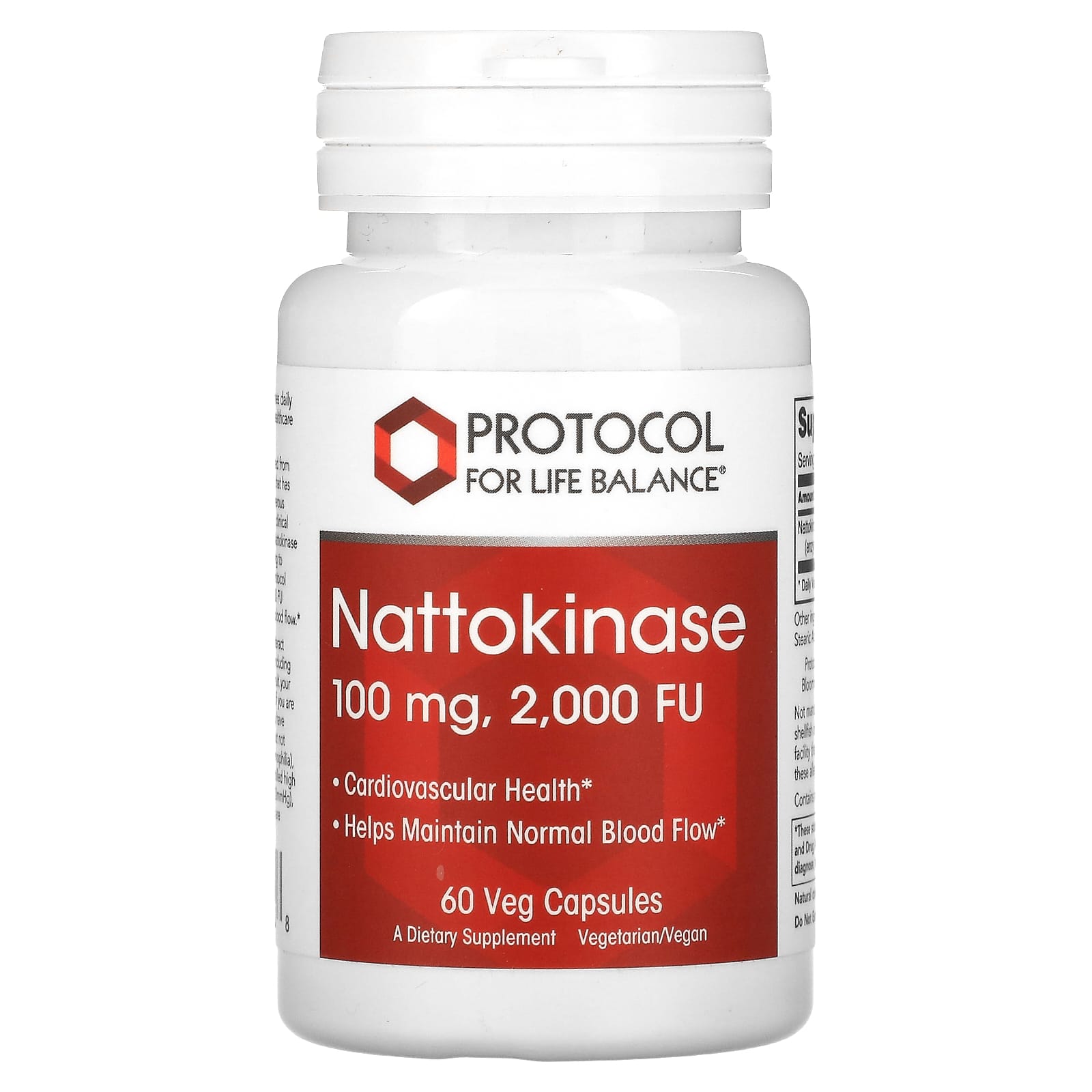 Protocol for Life Balance-Nattokinase-100 mg (2,000 FU)-60 Veg Capsules