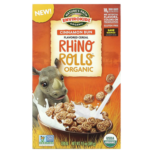 Nature's Path-EnviroKidz-Organic Flavored Cereal-Rhino Rolls-9.5 oz (269 g)