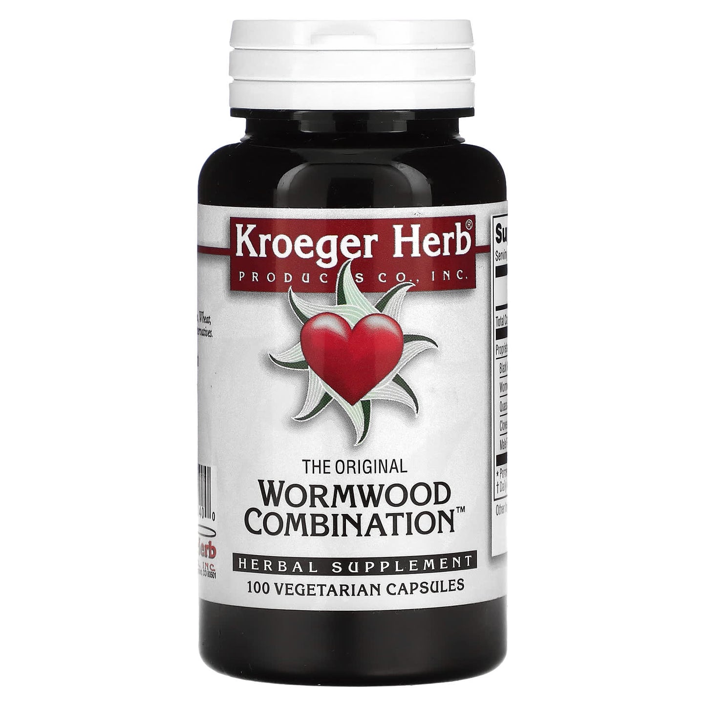 Kroeger Herb Co-The Original Wormwood Combination-100 Vegetarian Capsules