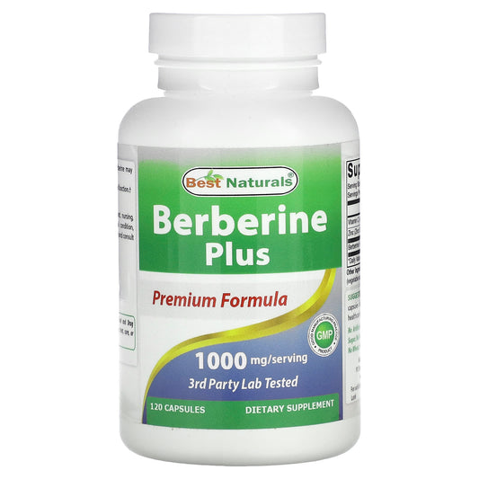 Best Naturals-Berberine Plus-1,000 mg-120 Capsules (500 mg per Capsule)