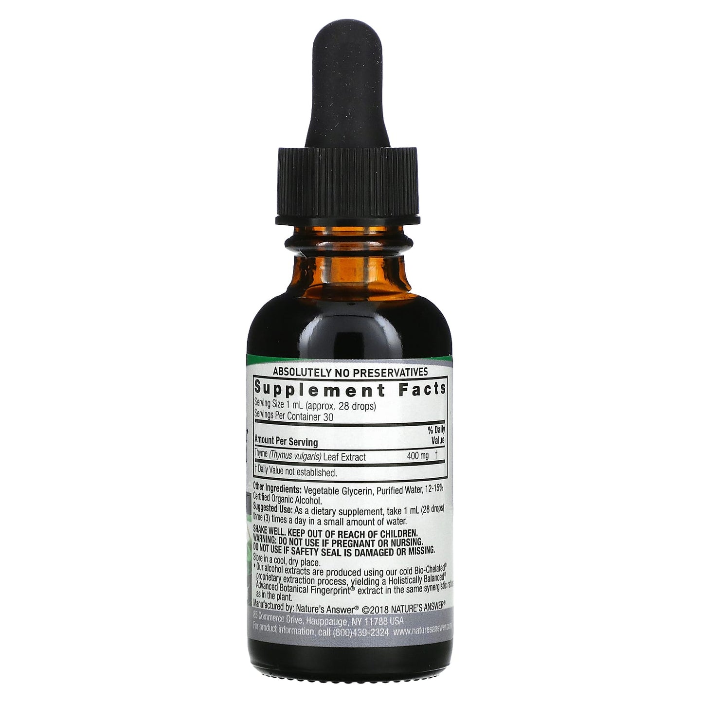 Nature's Answer, Thyme Leaf Extract, 1,000 mg, 1 fl oz (30 ml)