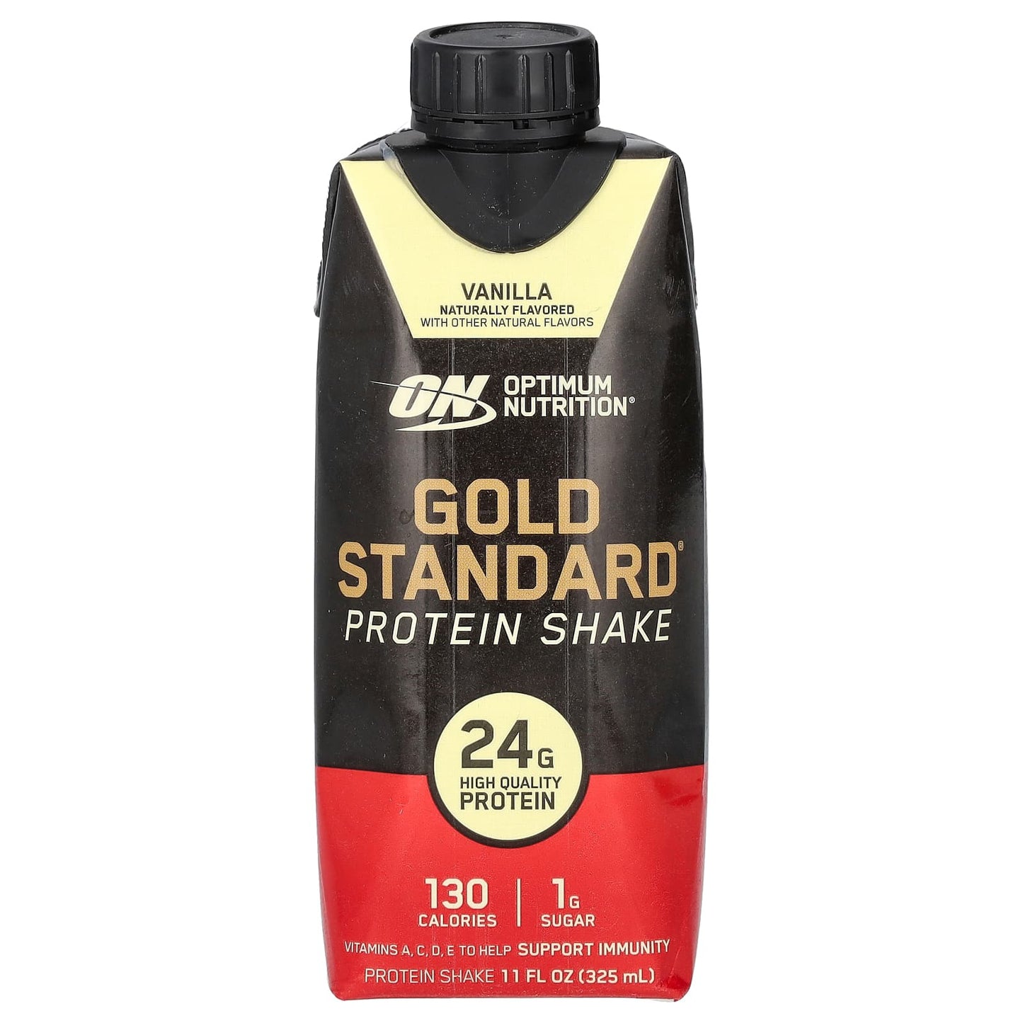 Optimum Nutrition, Gold Standard Protein Shake, Vanilla, 4 Cartons, 11 fl oz (325 ml) Each