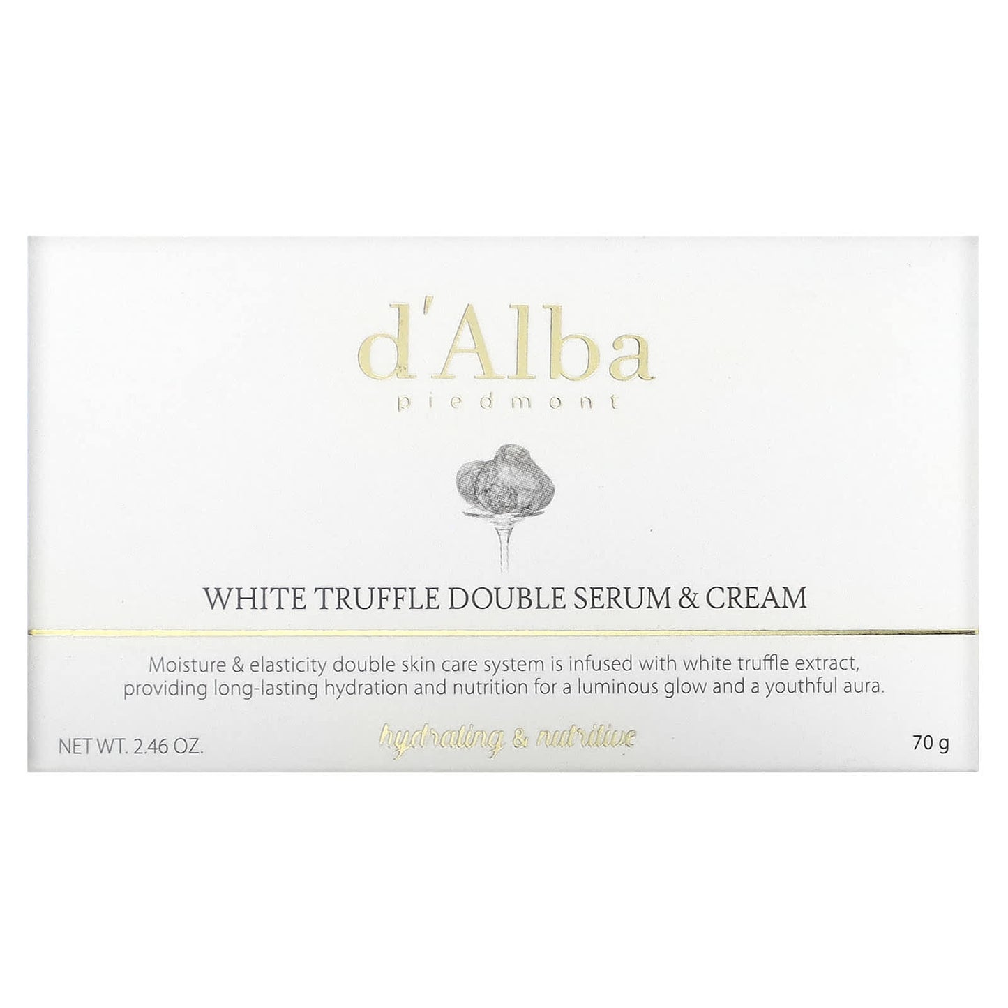 d'Alba, White Truffle Double Serum & Cream, 2.46 oz (70 g)